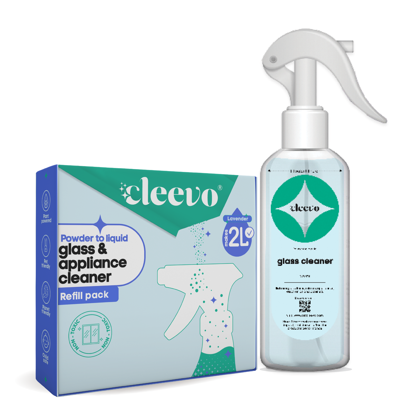 Glass & Appliance Cleaner - Powder to Liquid