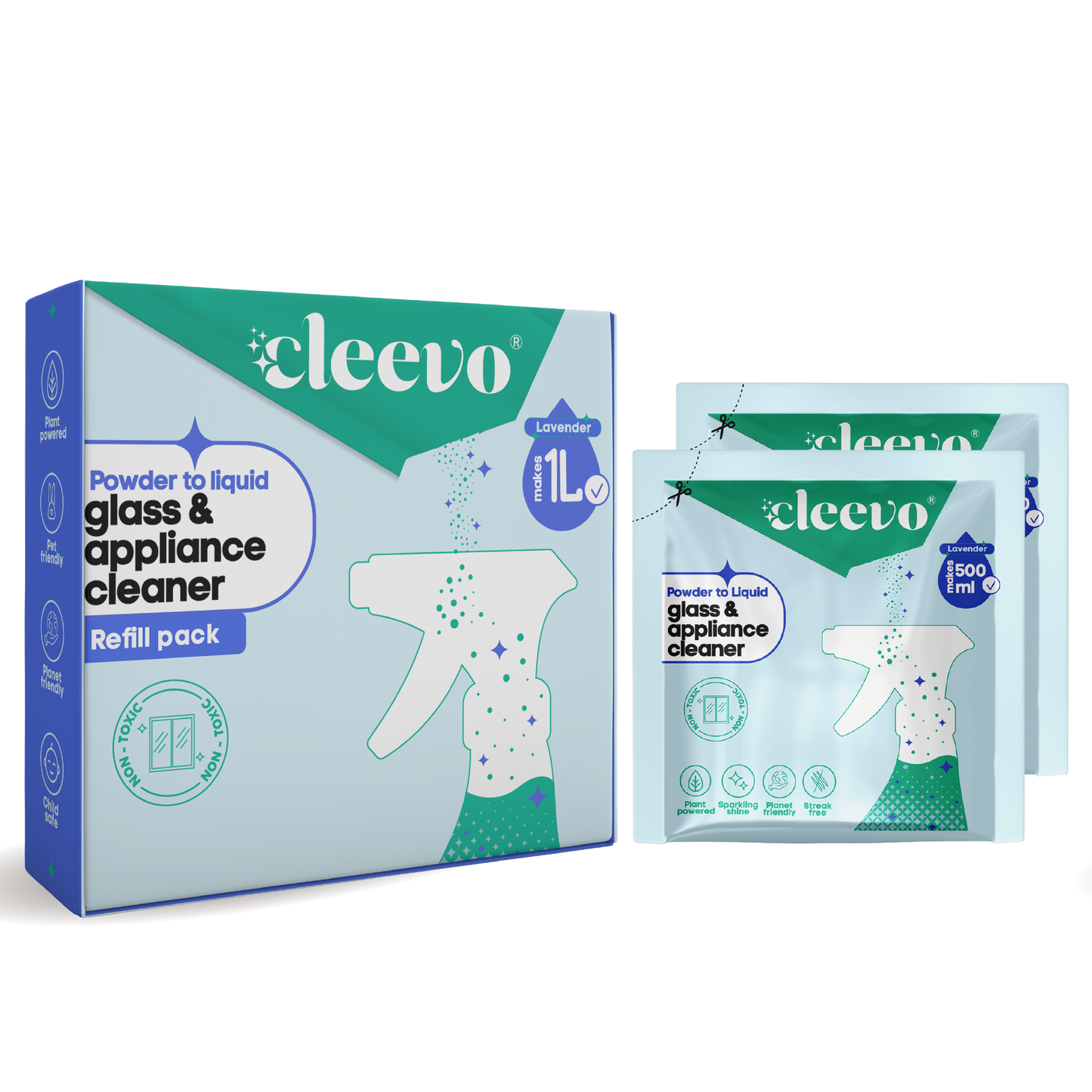 Glass & Appliance Cleaner - Powder to Liquid