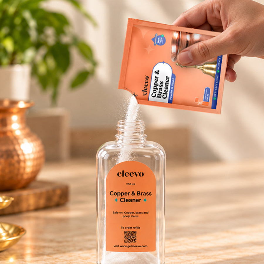 Cut the sachet corner and pour into a bottle