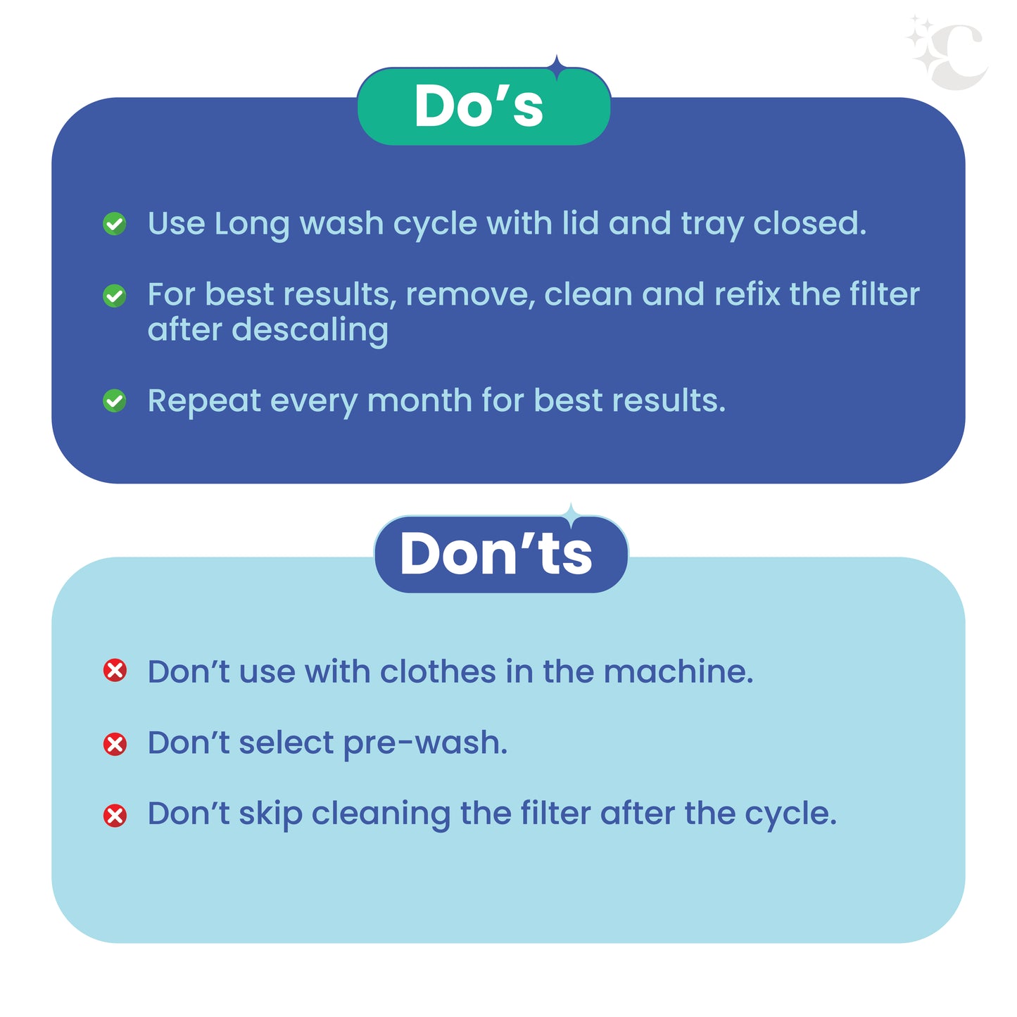 Cleevo Washing Machine Cleaner & Descaler