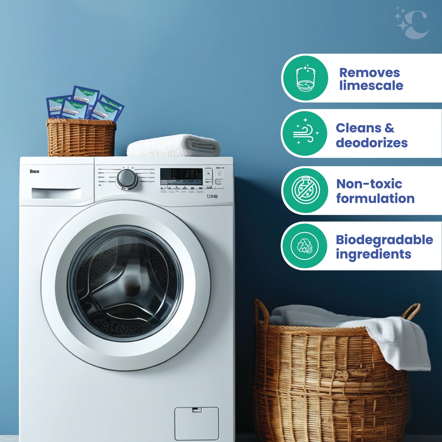 Cleevo Washing Machine Cleaner & Descaler