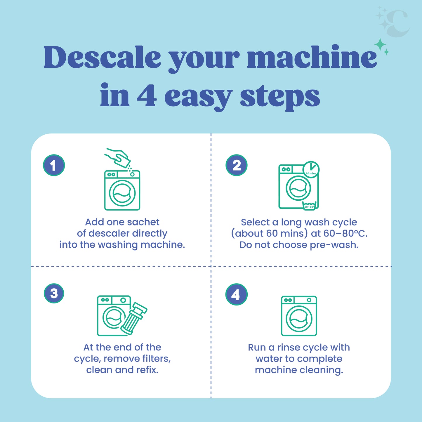 Cleevo Washing Machine Cleaner & Descaler