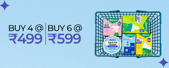 Buy 4 @ ₹499, Buy 6 @ ₹599 — build your own Cleevo bundle