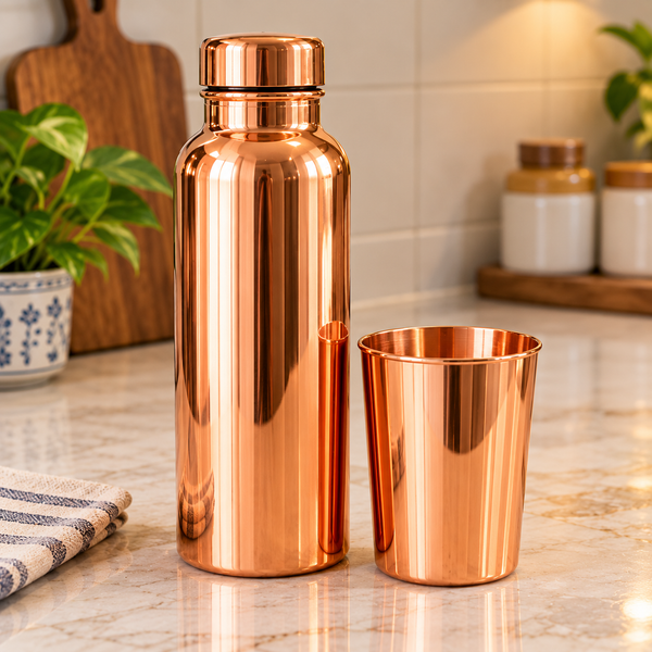 Copper bottles & glasses