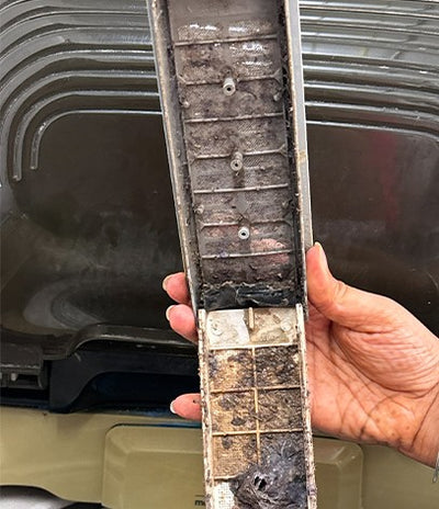 Washing machine filter before cleaning, shared by Rajdeep Laha