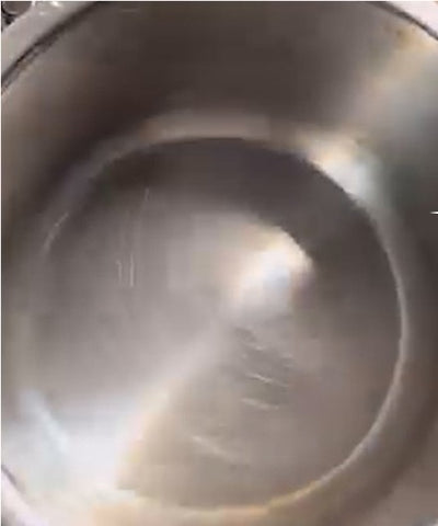 Utensil after cleaning with Cleevo, shared by Rajeev Shrivastava