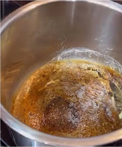 Greasy utensil before cleaning, shared by Rajeev Shrivastava